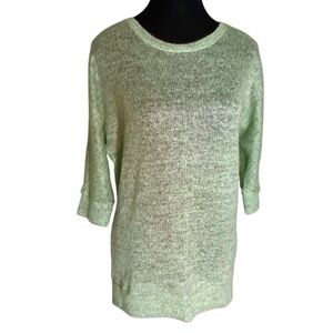 NOISY MAY Sage Mint Green Loose Knit Sweater Cardigan Lightweight Size Small